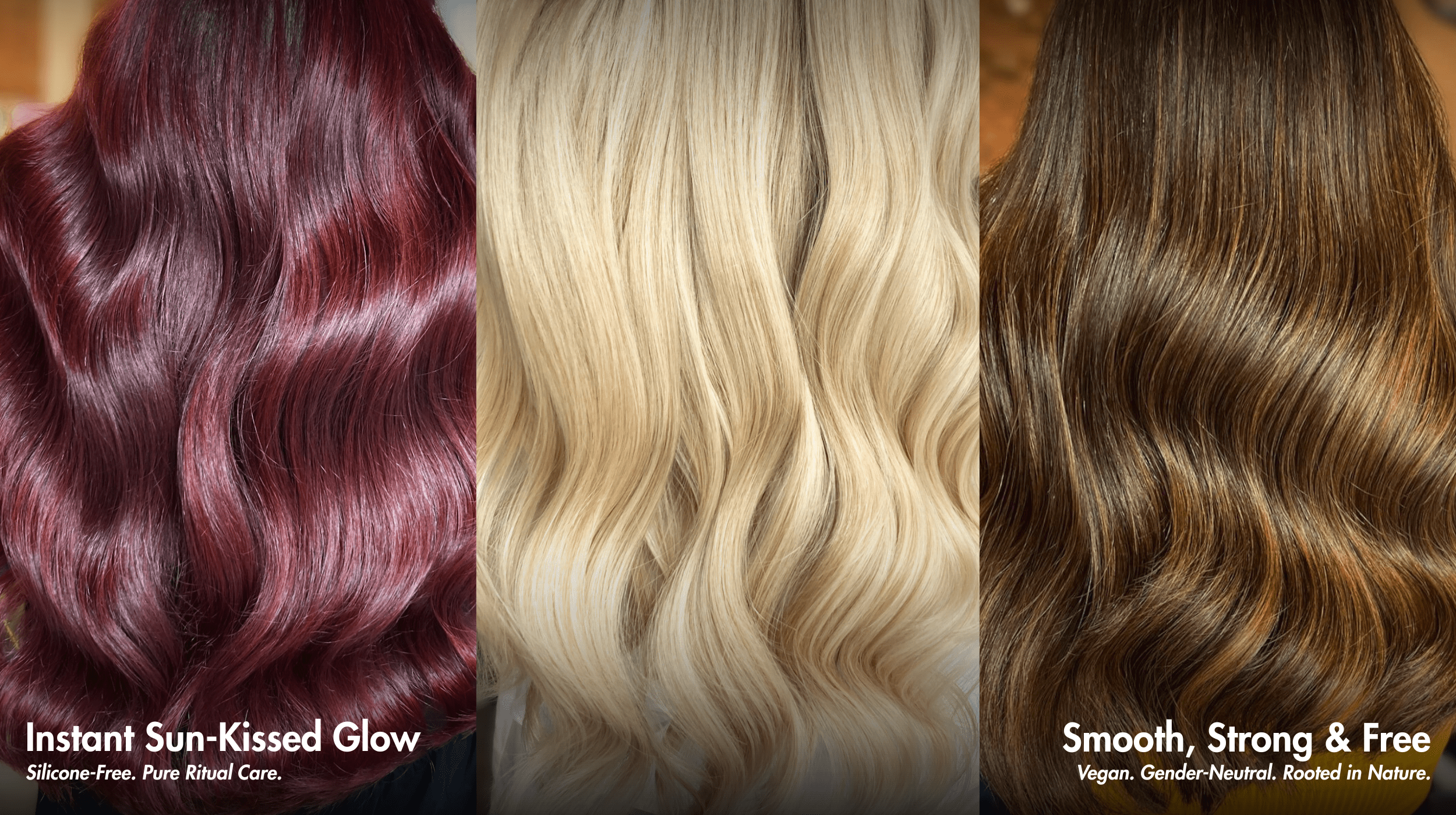 Different coloured hairstyles showcasing the benefits of BOHEMA oil